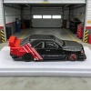 Rhino Model 1/64 Mercedes Benz 190E w124 Black Red Stripe