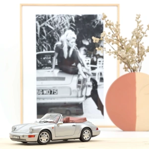Norev 187330 1/18 Porsche 911 Carrera 2 Cabriolet 1990 Silver