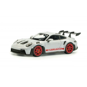Solido S4314802 1/43 Porsche 911 (992) GT3 RS – Ice Grey Metallic w/Pyro Red – 2023