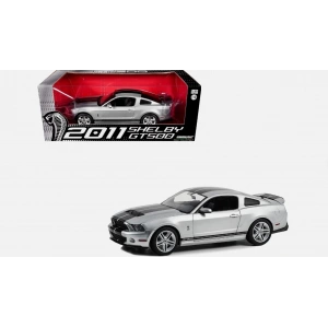 GreeLight  1/18 2011 Shelby GT500 - Ingot Silver with Black Stripes