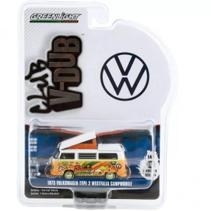 Greenlight 1:64 Club Vee-Dub Series 14- 1973 Volkswagen Type 2 Westfalia Campmobile – Flower Power