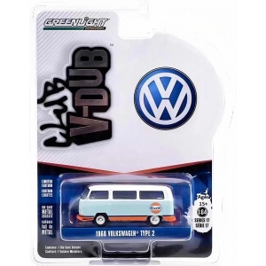 Greenlight 1/64 Club Vee-Dub Series 17 - 1968 Volkswagen Type 2 (T2) - Gulf Oil Solid Pack 36080-C