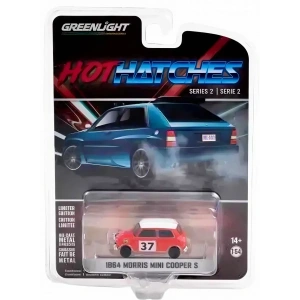 Greenlight 1:64 Hot Hatches Series 2 - 1964 Morris Mini Cooper S - 1964 Monte Carlo Rally 63020-A