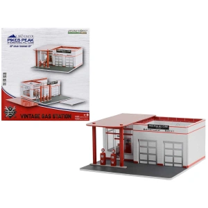Greenlight 1/64 Mechanics Corner Series 10 - Vintage Gas Station - Pikes Peak Hill Climb Official Refueling Station Solid Pack