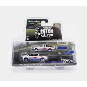 Greenlight 1/64 Racing Hitch & Tow Series 5 – American Thunder – 2023 Chevrolet Silverado 1500 and 1989 Chevrolet S10 Baja 31170-C