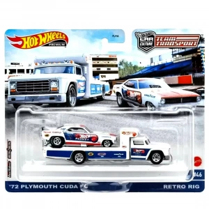 Hot Wheels Premium 72 Plymouth Cuda FC- Team Transport