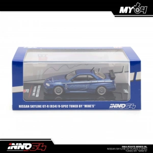 Inno 1/64 Nissan Skyline GT-R (R34) V-SPEC Tuned by MINES IN64-R34VS-MINES-BL