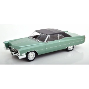 KK SCALE 1/18 Cadillac DeVille Convertible 1967 Light Green Metallic / Black