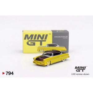 Mini GT MGT00794 1/64 Lincoln Capri Hot Rod 1954 Lime Yellow