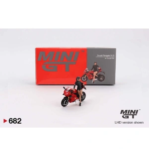 Mini GT MGT00682 1/64 Ducati Panigale V4 S w/ Ducati Girl