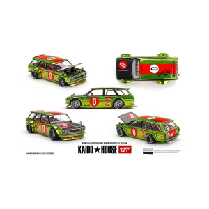 Mini GT 1/64 KaidoHouse Datsun KAIDO 510 Wagon OG Flo Yellow