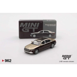 Mini GT 1/64 Mercedes-Maybach S680 Gold / Dark Red Metallic