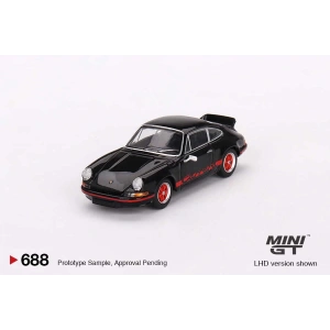 Mini GT MGT00688 1/64 Porsche 911 Carrera RS 2.7 Black with Red Livery