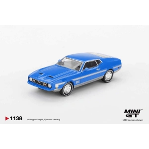 Mini GT MGT01138 1/64 Ford Mustang Mach 1 Grabber Blue