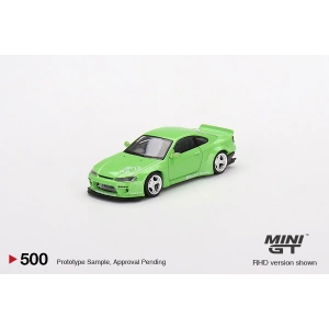 Mini GT MGT00500 1/64 Nissan Silvia (S15) Rocket Bunny Green RHD