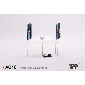 Mini GT Paddock Service Tent Set - Martini Racing