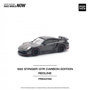 Pop Race 1/64 992 Stinger GTR Carbon Edition Redline