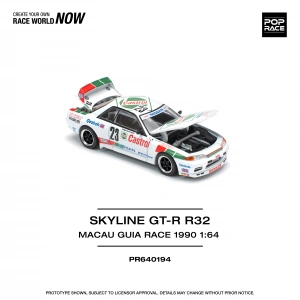 Pop Race 1/64 GT-R R32 Macau Guia Race 1990 Winner
