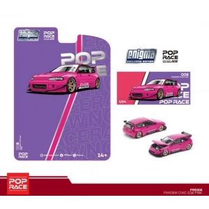 Pop Race 1/64 Pandem Civic EG6 Pink  Blister Paket!