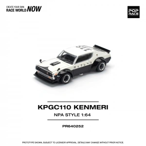 Pop Race PR640252 1/64 Nissan Skyline KPGC110 Kenmeri NPA Style