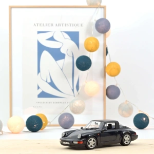Norev 1/18 Porsche 911 Carrera 4 Targa 1991 Blue Metallic