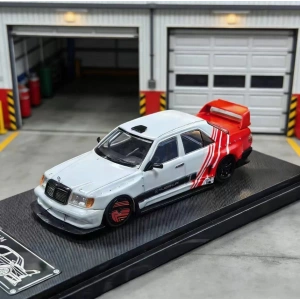 Rhino Model 1/64  Mercedes Benz 190E w124 White Red Stripe