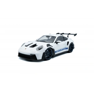 Solido S1812102 1/18 Porsche 911 GT3 RS – White With Blue Sripes – 2024