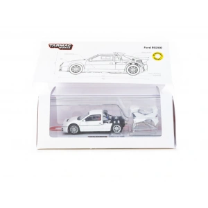Tarmac Works 1/64 Ford RS200 White - HOBBY64+