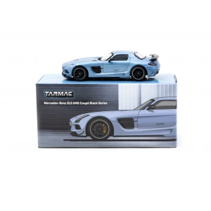 Tarmac Works 1/64 Mercedes-Benz SLS AMG Coupé Black Series Matte Blue - GLOBAL64