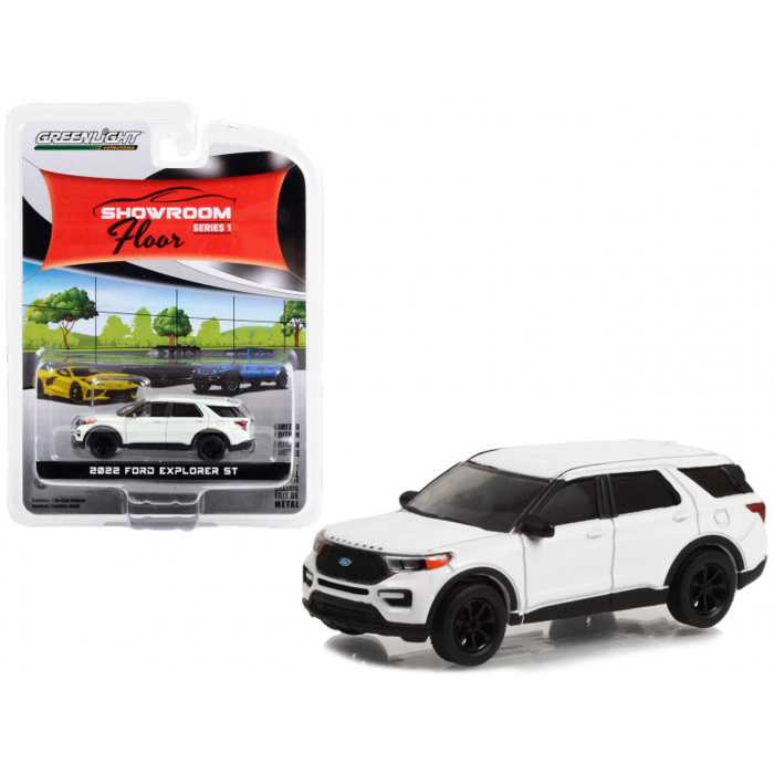 Greenlight 164 2022 Ford Explorer ST Star White Metallic "Showroom Floor"