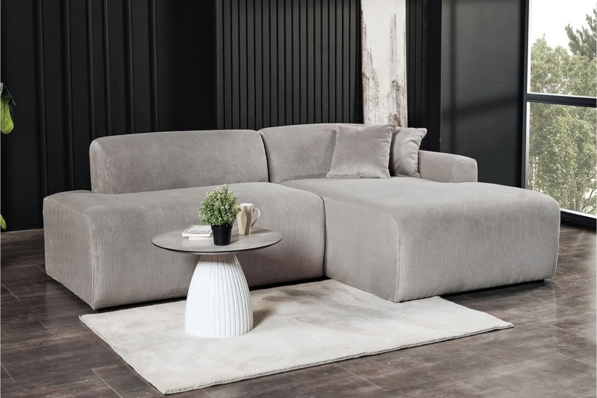 Anka Dinlenmeli Köşe Koltuk Takımı (Gri)