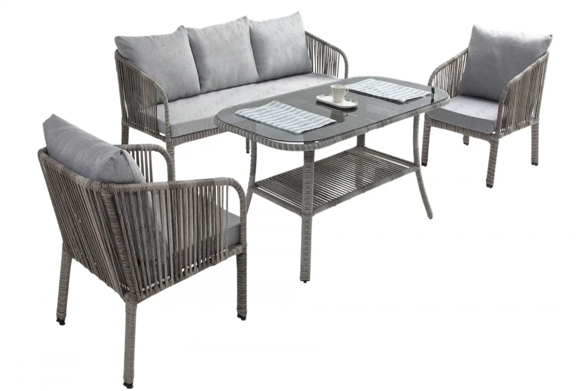 Artemis Bahçe ve Balkon Takımı (Gri - Üçlü)