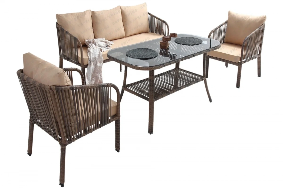 Artemis Bahçe ve Balkon Takımı (Kahve - Üçlü)