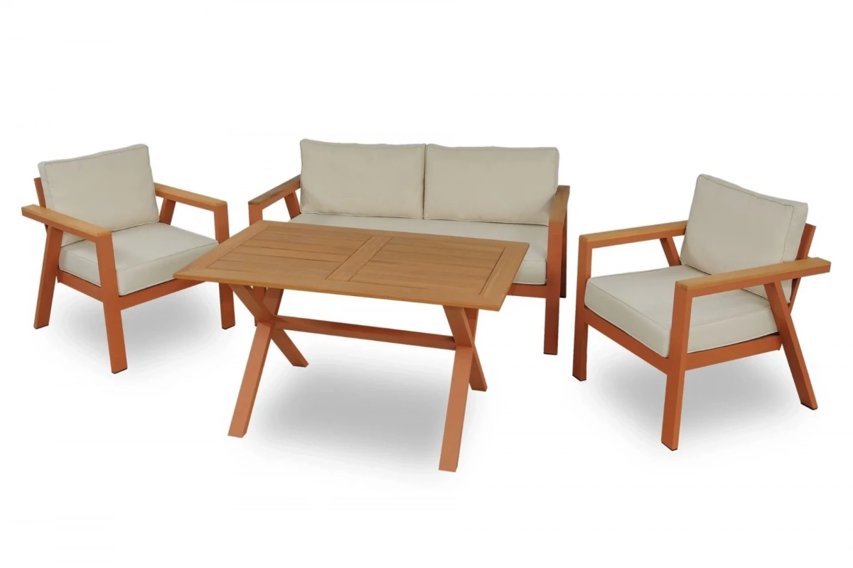 Arven İroko Bahçe ve Balkon Takımı (Krem)