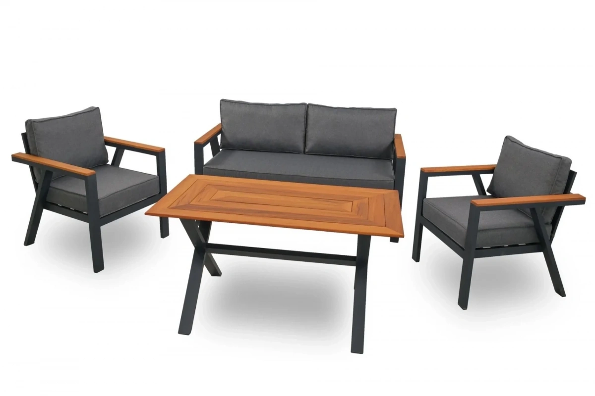 Arven Mini İroko Bahçe ve Balkon Takımı (Antrasit)