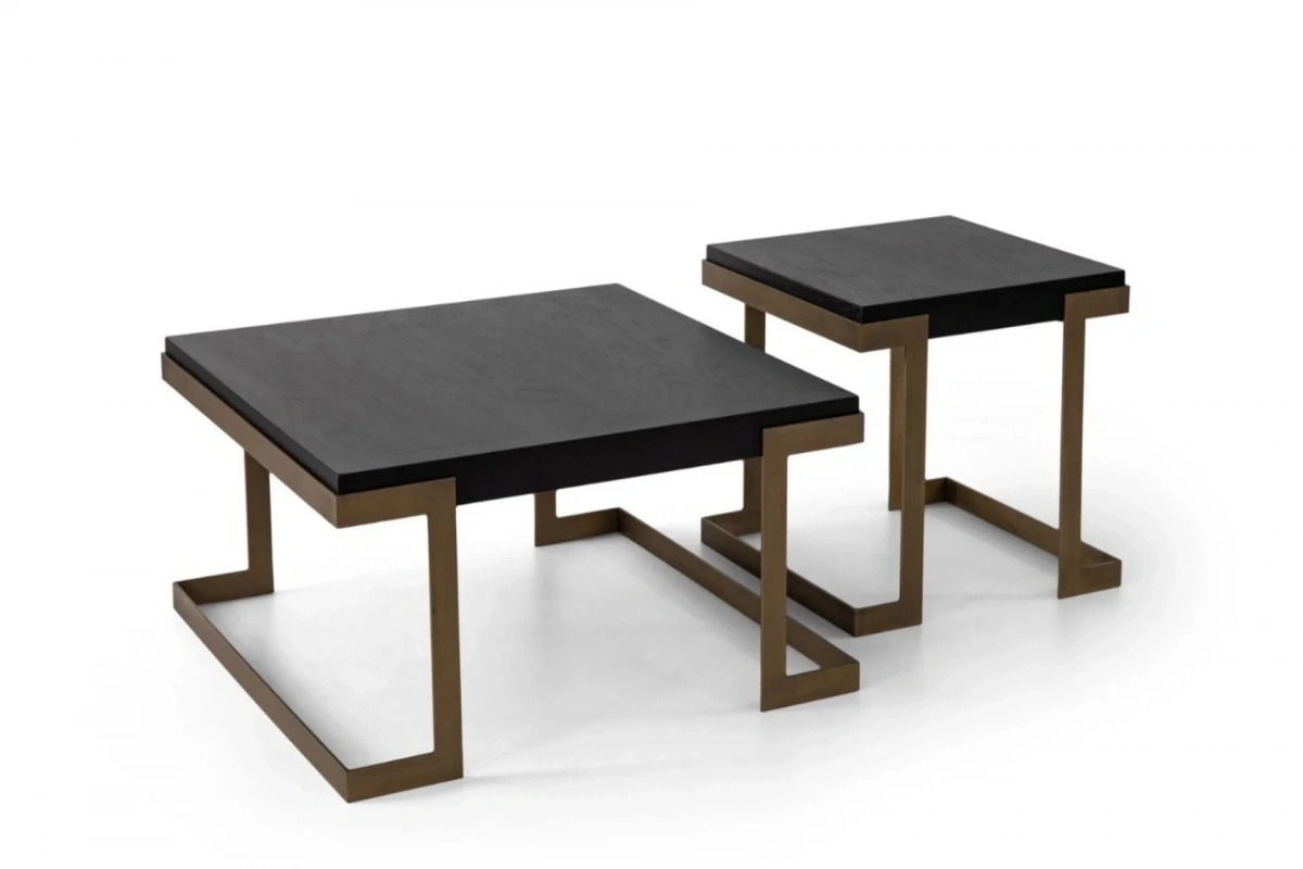 Bogota Orta Sehpa Seti (Siyah)