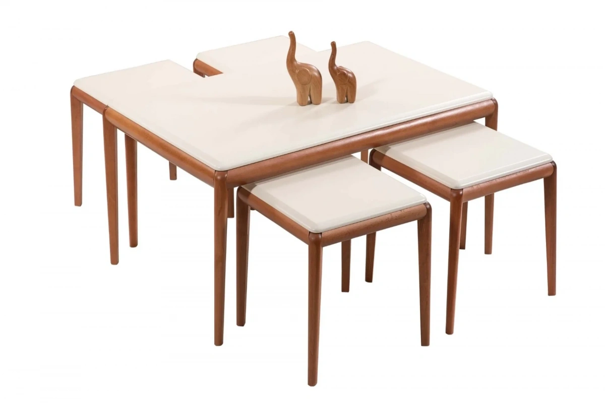 Bolivia Ceviz Krem Orta Sehpa Seti