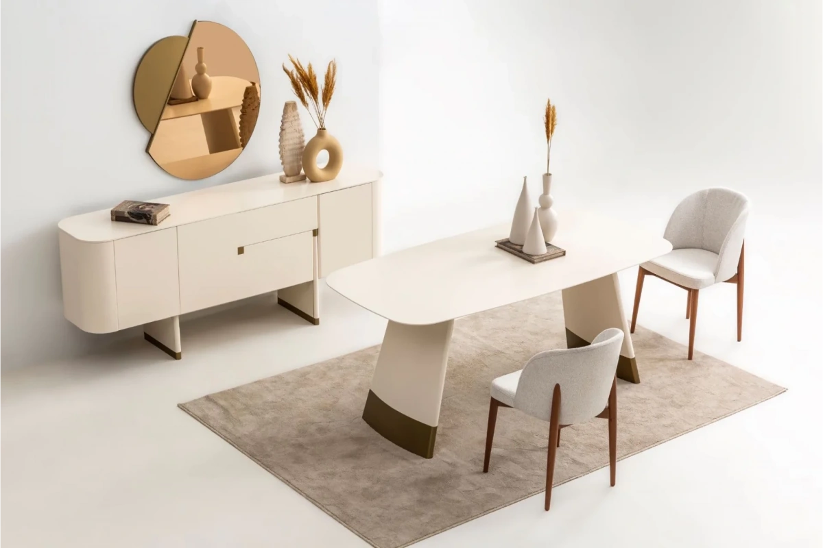 Delta Yemek Odası Takımı (Ekru)