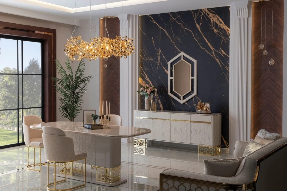 Fendi Yemek Odası Takımı