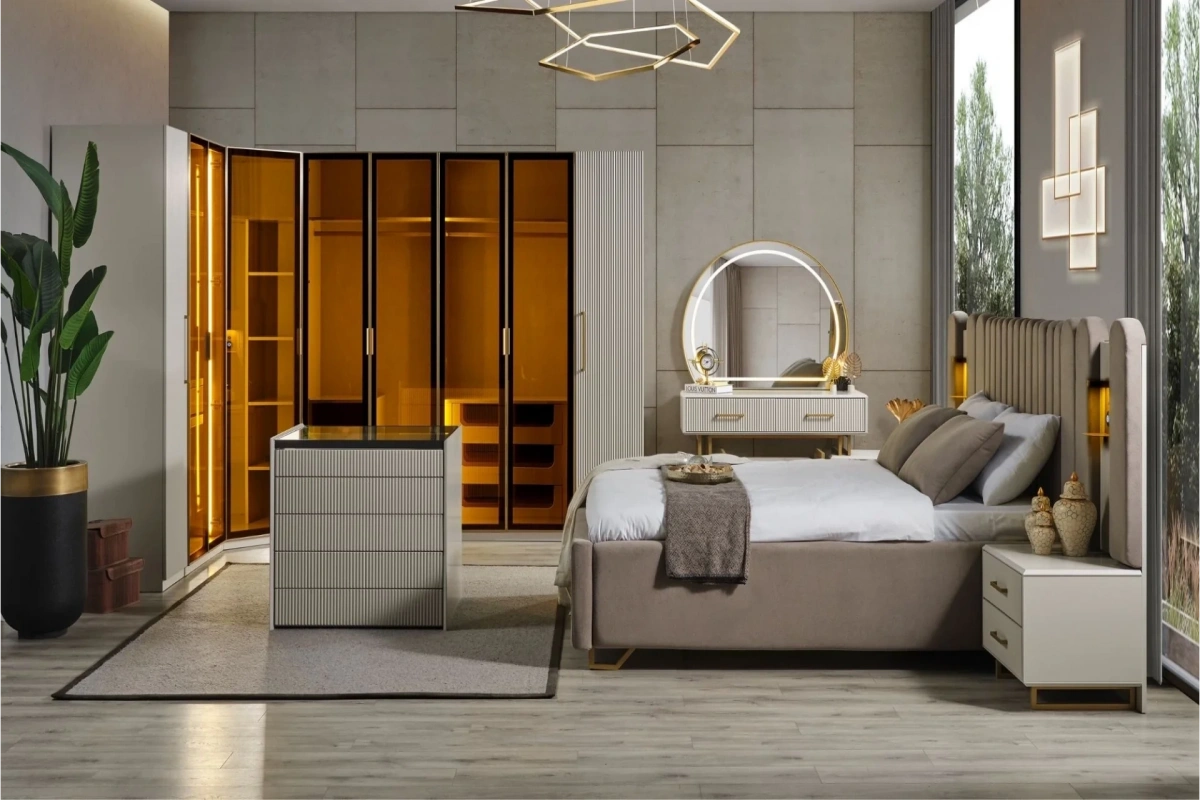 Gold Line Giyinme Odası Takımı