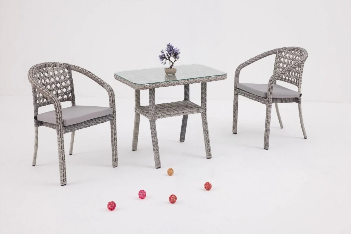 Lima Mali Bahçe ve Balkon Masa Seti (Stone)