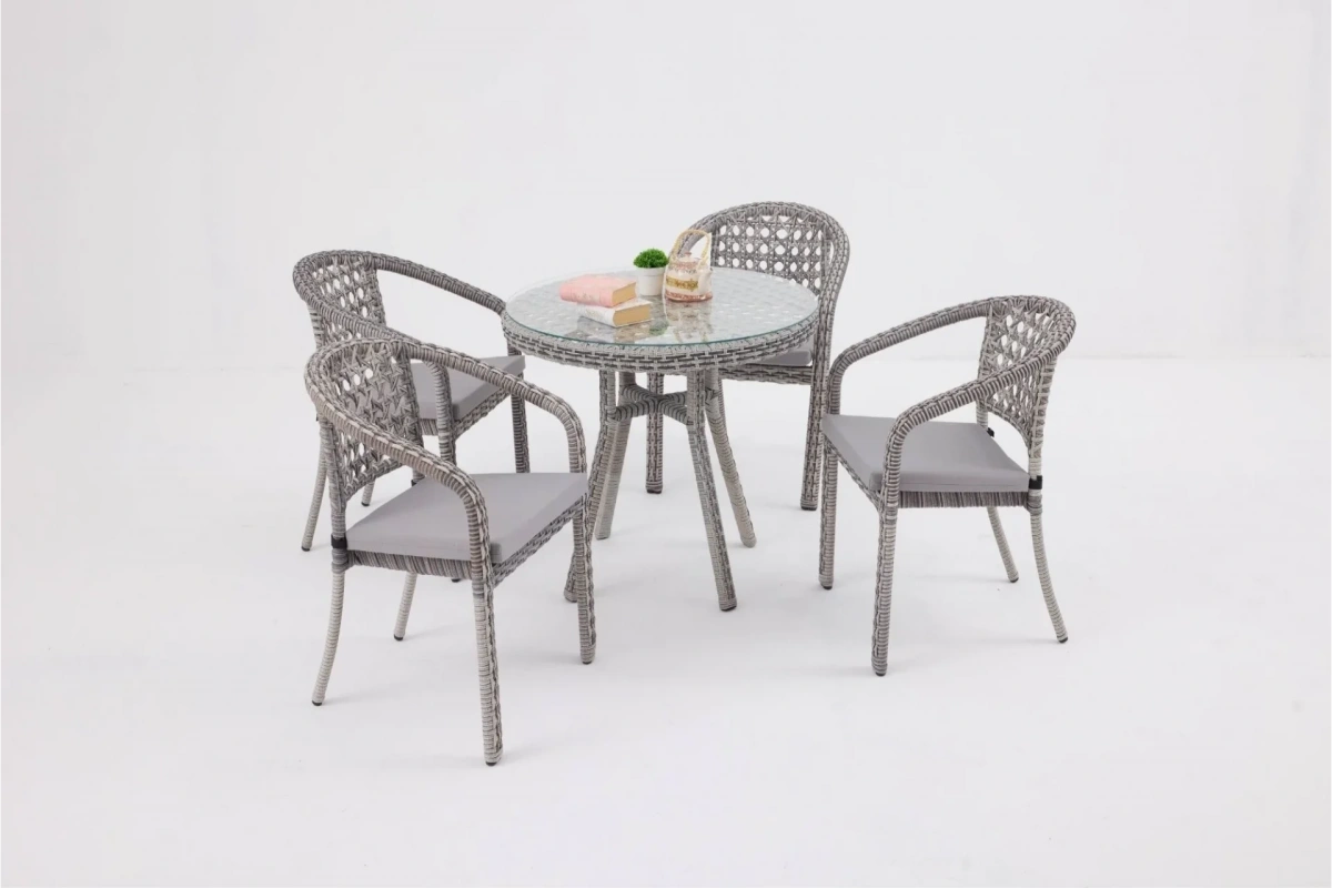 Lima Nepal Bahçe ve Balkon Masa Seti (Stone)