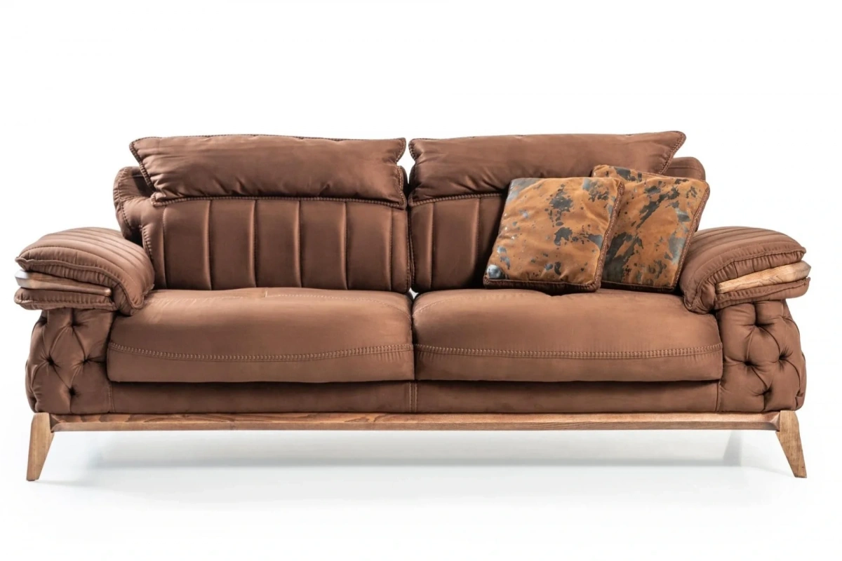 Maserati Kahve 3lü Koltuk