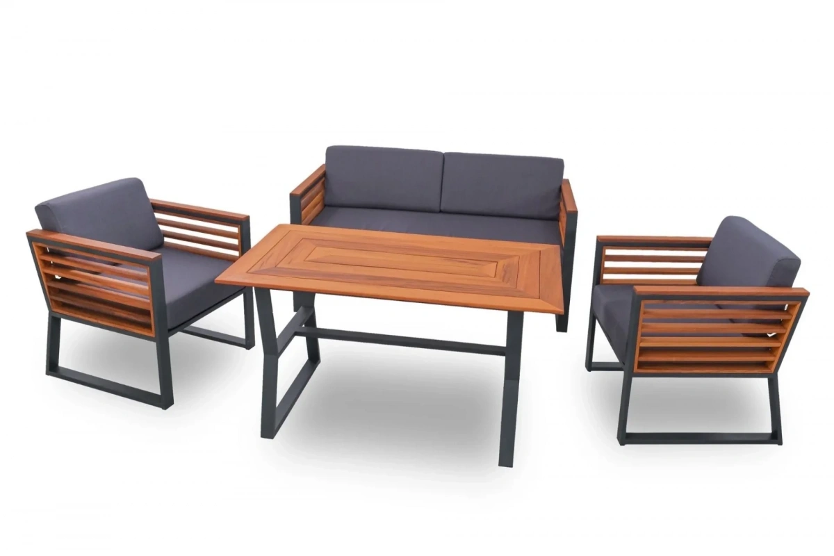 Maywood İroko Bahçe ve Balkon Takımı (Antrasit)