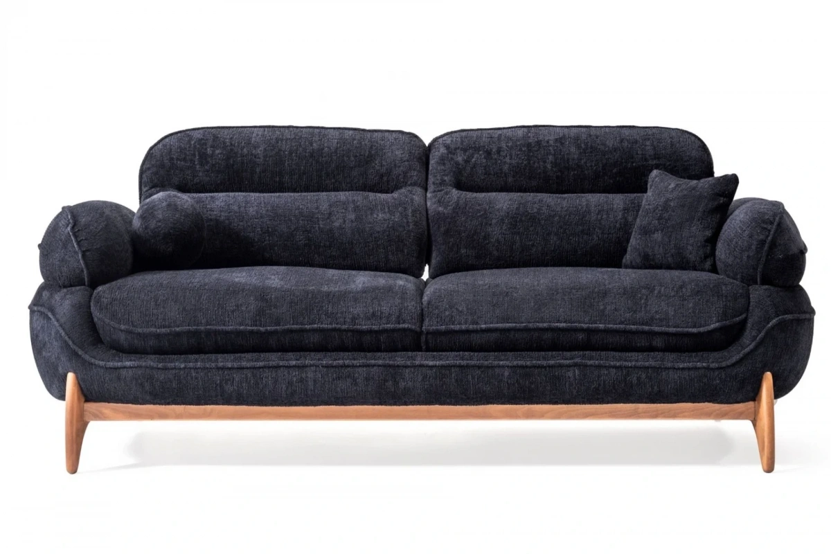 Mustang Antrasit 3lü Koltuk