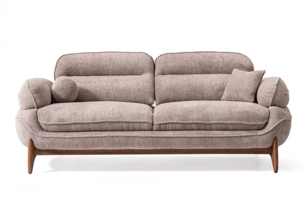 Mustang Bej 3lü Koltuk