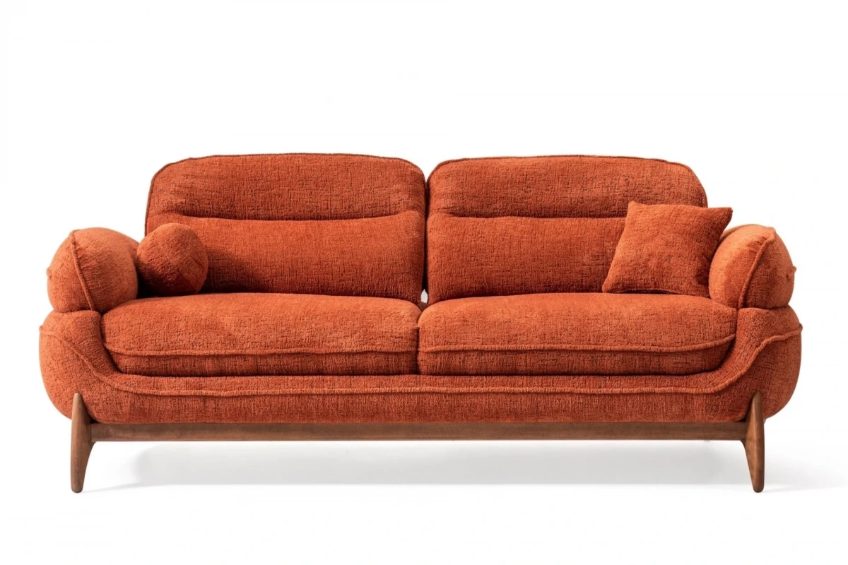 Mustang Turuncu 3lü Koltuk