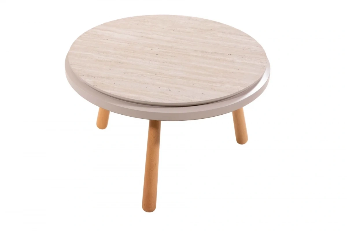 Odesa Traverten Meşe Orta Sehpa