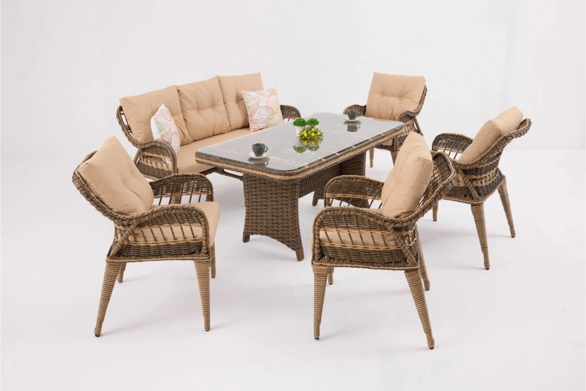 Pekin Bahçe ve Balkon Takımı (Kahve-XL)