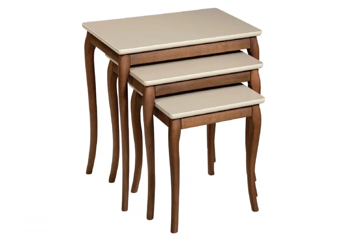 Pesaro Bej Ceviz Zigon Sehpa